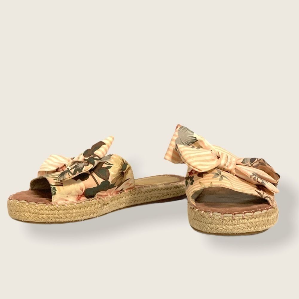 Fjord Floral Print Bow Espadrilles Size 38